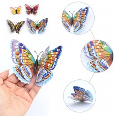 12x/Set 3D Luminous Butterfly Stickers Fridge Window Mirror Switch Decal DIY Art   282931029928